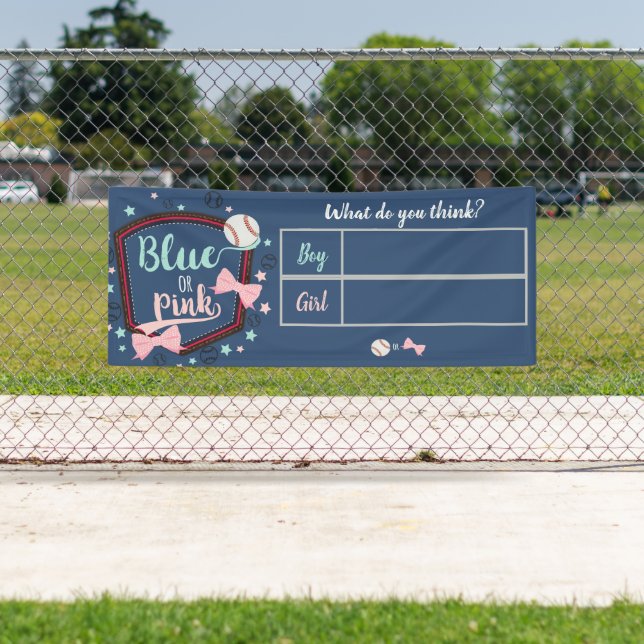 baseball gender reveal banner (Insitu)