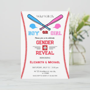 Baseball Gender Reveal invitations