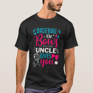 Baseball Gender Reveal Team-Baseball or Bows Daddy T-Shirt