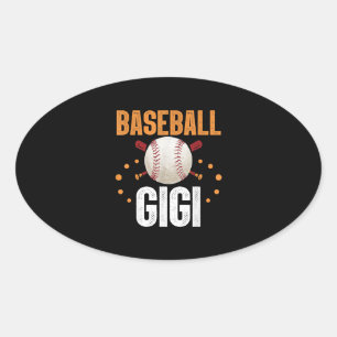Baseball Gigi Family Matching Team Sports Oval Sticker