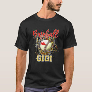 Baseball Gigi Leopard Game Day Baseball Lover T-Shirt