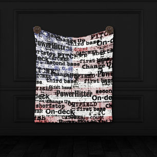 Baseball Glory Faded Grunge American Flag Words Tapestry