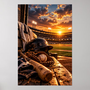 Baseball Glove and Ball Wall Art – Sunset Baseball