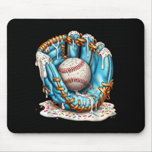 Baseball Glove Ice Cream Drip With Sprinkles Men B Mouse Pad