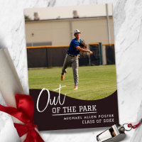 Baseball Graduation Announcement Invitation