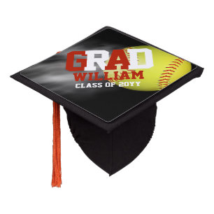 BASEBALL Graduation Cap Topper EDIT COLORS