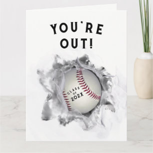 baseball graduation card