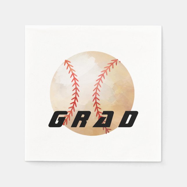 Baseball Graduation Party  Napkin (Front)