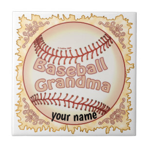 Baseball Grandma   Tile