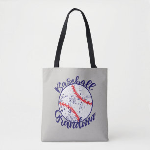 Baseball Grandma words sports tote Bag