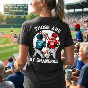 Baseball Grandmother Boys Children Personalized Tri-Blend Shirt