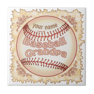 Baseball Grandpa  Tile