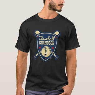 Baseball Grandson Matching Family Baseball Player T-Shirt