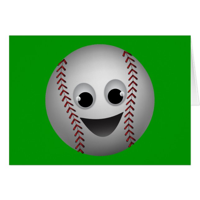 Baseball Graphic Character Smiling (Front Horizontal)