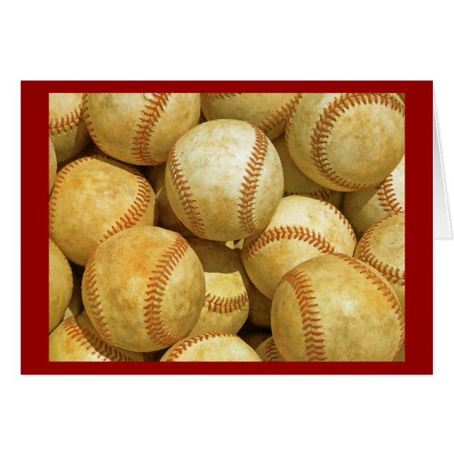 Baseball Greeting Card (Front Horizontal)