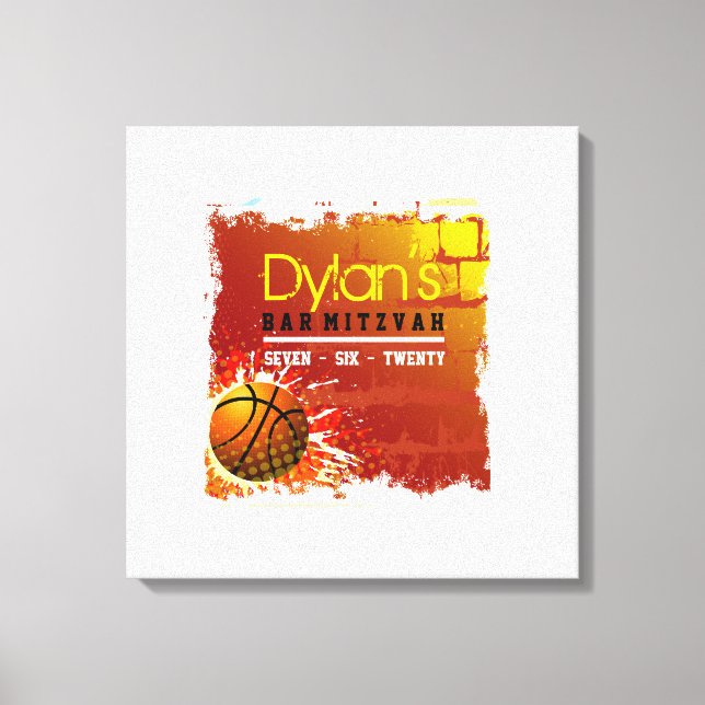 BASEBALL GRUNGE Sign-In Memory Board Canvas Print (Front)