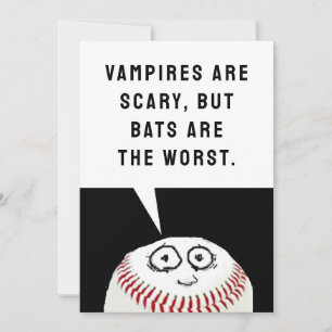 Baseball Halloween Holiday Card