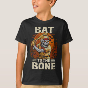 Baseball Halloween Skeleton - Halloween Bat Baseba T-Shirt