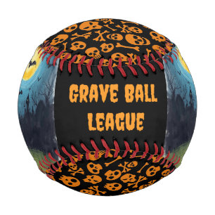 Baseball Halloween, squelette, Ligue de balle de t