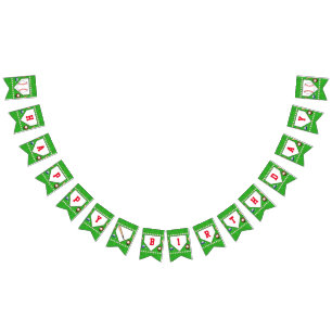 Baseball Happy Birthday Bunting Flags