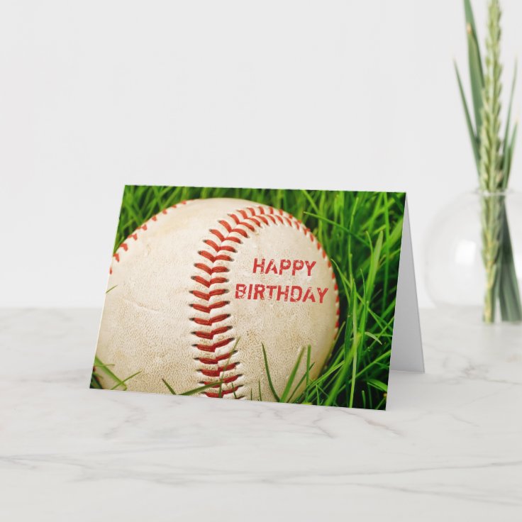 Baseball Happy Birthday Card | Zazzle