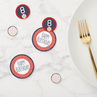 Baseball Happy Birthday Confetti