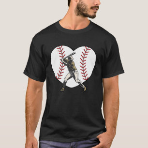 Baseball Heart Batter Hitter Baseball Player Fan C T-Shirt