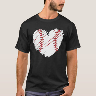 Baseball Heart Cute Mom Dad Men Women Softball Gif T-Shirt