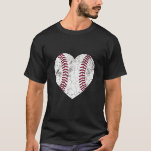 Baseball Heart Fun Mom Dad Men Women Softball Wif T-Shirt