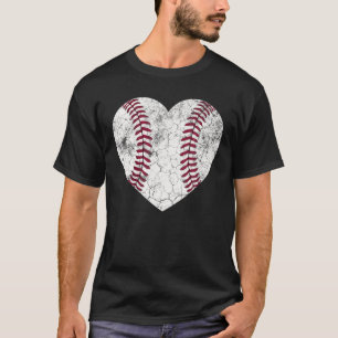 Baseball Heart Fun Mom Dad Men Women Softball Wife T-Shirt