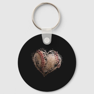 Baseball Heart Happy Valentines Day Baseball Boy G Keychain