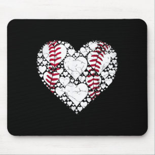 Baseball Heart Love Game Sports Fan Game Day  Mouse Pad