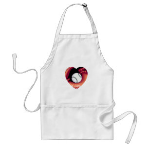 Baseball Heart Standard Apron