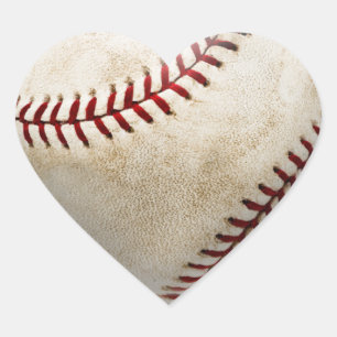 Baseball Heart Sticker