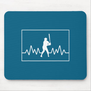 Baseball Heartbeat Passionate Players Enthusia Mouse Pad