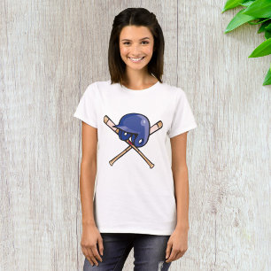 Baseball Helmet and Bats Sports T-Shirt