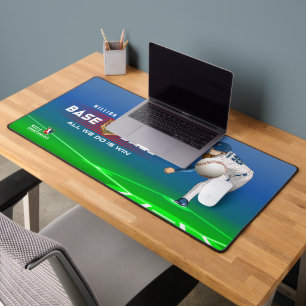 Baseball Hero with Million Dollar Arm Desk Mat