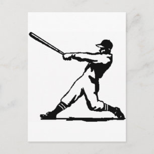 Baseball hitting postcard