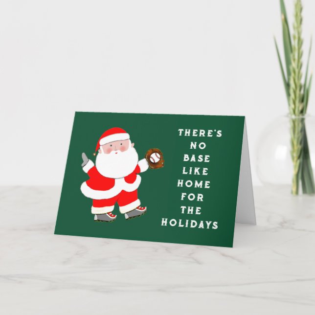Baseball Holiday Christmas Cards (Front)