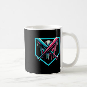 Baseball Home Plate Drip Boys Baseball Bat Coffee Mug