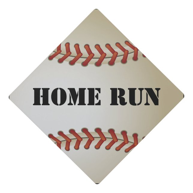 Baseball Home Run Graduation Cap Topper (Front)