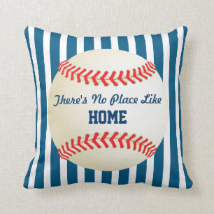 Baseball Home Run No Place Like Home Quote Throw Pillow
