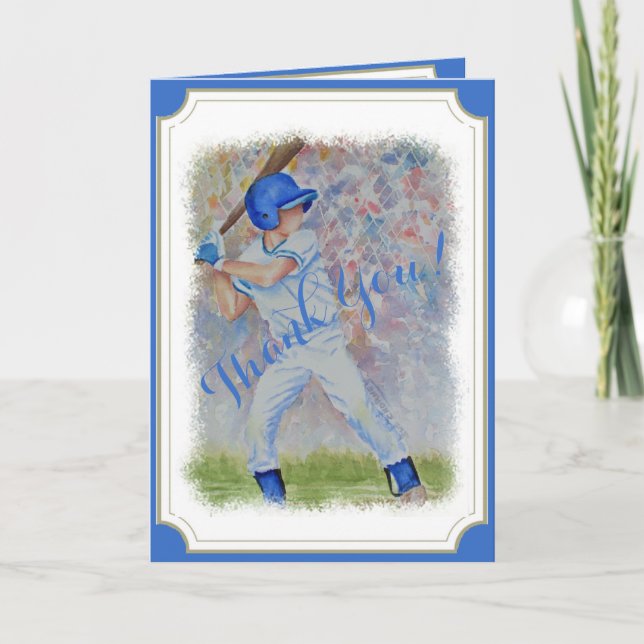 BASEBALL HOME RUN THANK YOU CARD (Front)
