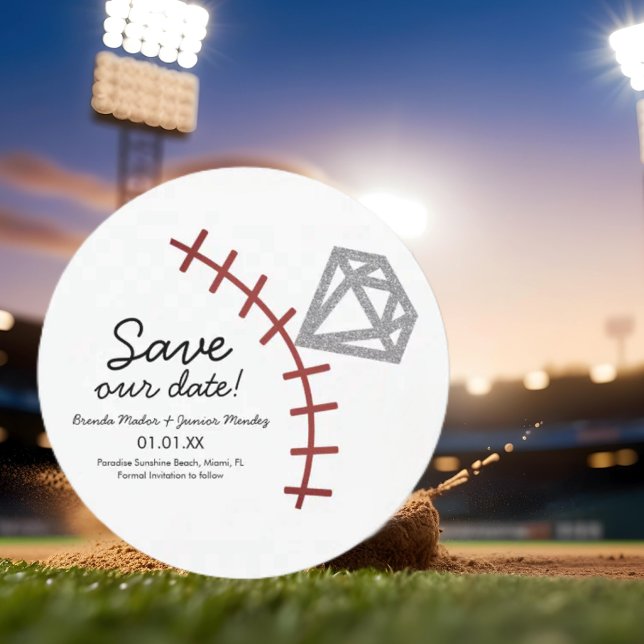 Baseball Homerun Diamond Gem  Save The Date (Creator Uploaded)