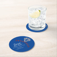 Baseball Homerun Diamond Gem Save The Date Blue