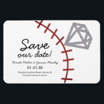 Baseball Homerun Diamond Gem  Save The Date  Magnet<br><div class="desc">Save the Date Baseball Theme</div>