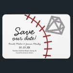 Baseball Homerun Diamond Gem  Save The Date  Magnet<br><div class="desc">Save the Date Baseball Theme</div>