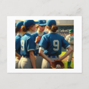 Baseball Huddle, Postcard