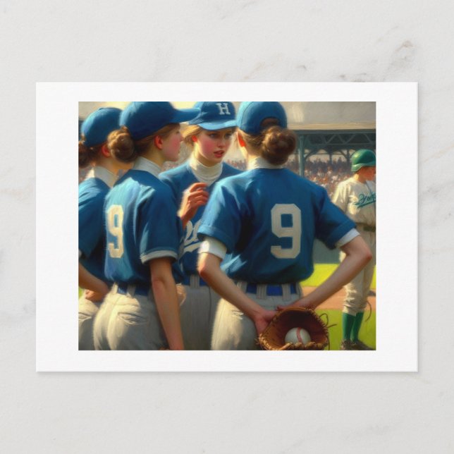 Baseball Huddle,  Postcard (Front)