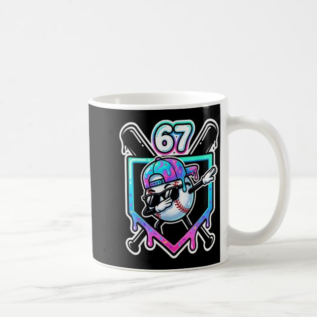 Baseball Ice Cream Drip 67 Player Dabbing Six Seve Coffee Mug (Right)